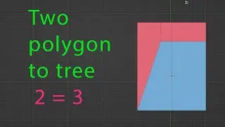 Как с двух полигонов сделать три в Blender