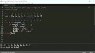 Python Programming Series (Sorting): Bubble sort