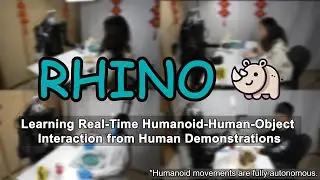 RHINO: Learning Real-Time Humanoid-Human-Object Interaction from Human Demonstrations