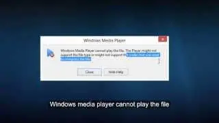 Windows media player cannot play the file| Codecs/ filetype| Error C00D1199