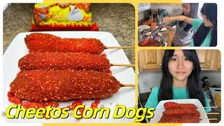 Flamin' Hot Cheetos Corn Dogs! | Janet and Kate Cook