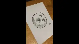 Easy moon sketch for beginners | How to draw a moon