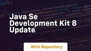 java se development kit 8 update