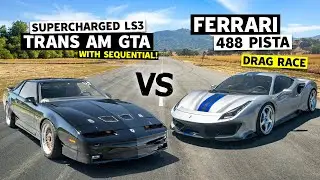 610hp Sequential Shifting Trans Am vs Ferrari 488 Pista... with a Le Mans Start!