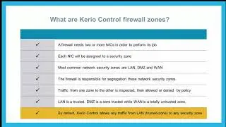 Kerio Control UTM v9.3 - 10 - Security zones (Firewall)