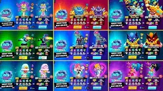 ALL 10 UPDATED BRAWL PASS BUYING SCREENS | Season 22 to Season 31 #SpongeBob X #BrawlStars