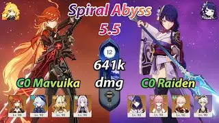 C0 Mavuika Hypercarry & C0 Raiden Shogun Hypercarry | Spiral Abyss 5.5 [GENSHIN IMPACT]