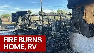 Person burned, home destroyed in fast-moving Phoenix fire