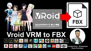 Vroid VRM to FBX - 3D Modeling Tutorial - Vroid Studio / Vroid Hub / Vroid Mobile