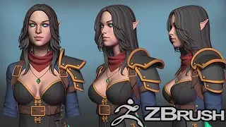 Stylized Female Character Creation - Zbrush 2024 Timelapse