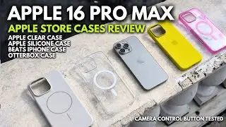 ALL Apple Store Cases for IPHONE 16 PRO MAX Review + Camera Control Button Tests