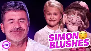 Darci Lynnes Naughty Old-lady Puppet Edna Makes Simon Cowell BLUSH!!