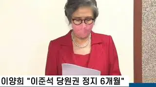 국민의힘 이준석 당대표 당원권 정지 6개월