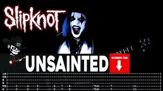 【SLIPKNOT】[ Unsainted ] cover by Masuka | LESSON | GUITAR TAB