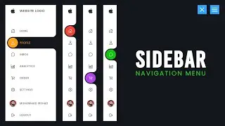 Dashboard Sidebar Menu using Html CSS & Vanilla Javascript | Curve Outside