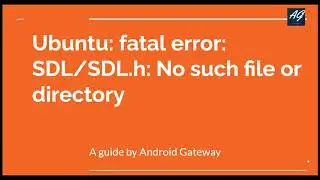 Ubuntu fatal error SDLSDL.h No such file or directory