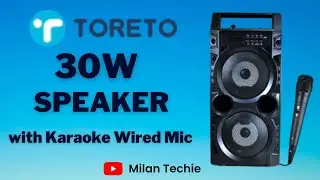 Toreto Portable Bluetooth Wireless Speaker with Heavy Bass 30W Stereo Sound #partybox #gadgets #rgb