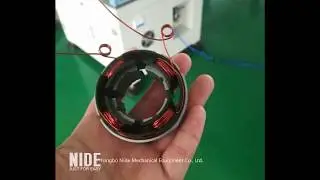 automatic  4 slot electric motor stator winding machine video