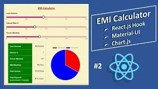 How to build Loan EMI Calculator using React Hook | Material-UI | Chart.js from Scratch ? (#2)