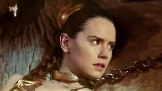 Rey Enslaved to Jabba the Hutt