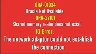 FIX: ORA-01034 | Oracle Not Available | ORA-27101 | IO ERROR