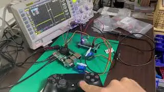 Raspberry Pi × Dual Shock 4 drive Servo Motor