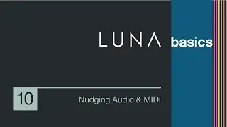 LUNA Basics - Nudging Audio, MIDI, & More