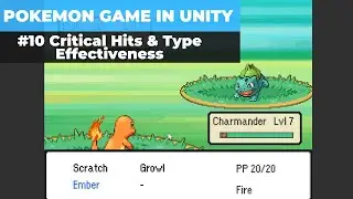 Make A Game Like Pokemon in Unity | #10 - Critical Hits & Type Effectiveness