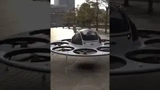 The flying car looks like UFO style  