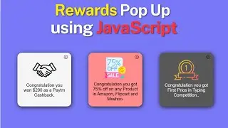 Rewards Pop Up using JavaScript | JavaScript Project | U We Coding