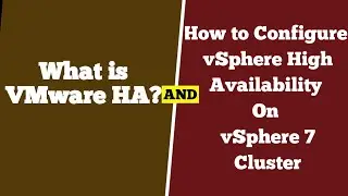 VMware High Availability Explained | VMware High Availability Setup | vSphere HA Configuration