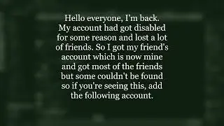 My Account Got Disabled...