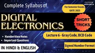 GRAY Code | BCD Code | Signed Number Format | Digital Electronics | CSE, IT, EE, ECE | Lec 6