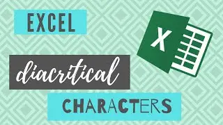 EXCEL TIPS | How to add a diacritical character in Excel?