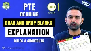 PTE Reading Drag and Drop Blanks Rules & Shortcuts (HINDI) | Practice Explanation | Language Academy