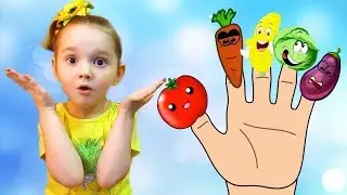 Learn colors with Finger Family Vegetables Song Nursery Rhymes for Children Baby Vegetables name