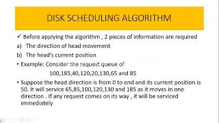 SCAN Disk scheduling algorithm