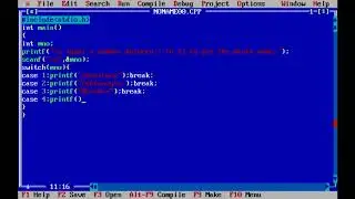 C Program to Print Name of Month in English Using Switch Statement.[Turbo c++]