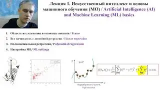 Machine Learning - Лекция 1 -  Искусственный интеллект и основы машинного обучения