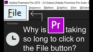 How To Fix Freeze / Long Delay On Click File and Import Media Menu Option (Premiere Pro 2019)