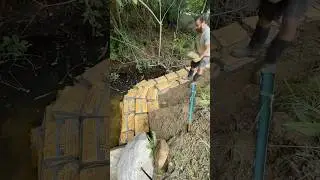 Concrete bag retaining wall update