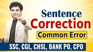 Sentence Correction | English by Dharmendra Sir For SSC CGL/CHSL/BANK PO/CPO/UPSC [Hindi]