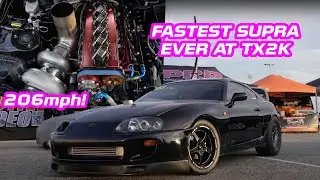 Fastest Supra Ever at TX2K Roll Racing with 206mph!  - Ryan Sammut Racing