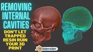 Removing internal cavities for 3D printing in Blender