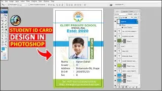 Step By Step Student Id Card Design in Adobe Photoshop 7.0 Tutorial