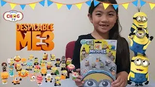 MINION MINEEZ DESPICABLE ME 3 TOY REVIEW SQUISHY BLIND BAG | WE FOUND ULTRA RARE MINION