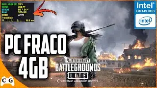 PUBG Lite Em PC FRACO Sem Placa de Vídeo Intel HD Graphics 4gb de RAM 