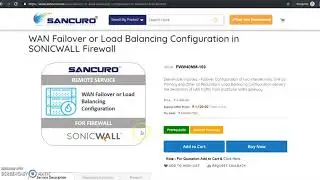 How to Purchase Wan Failover or Load Balancing Configuration for Sonicwall Firewall ?