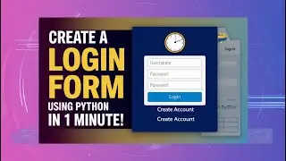 Create a Python Login Form in 60 Seconds #video #videos #ytvideo #youtubevideo #form #login