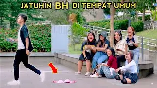 PRANK JATUHIN BH DI TEMPAT UMUM.. AUTO NGAKAK